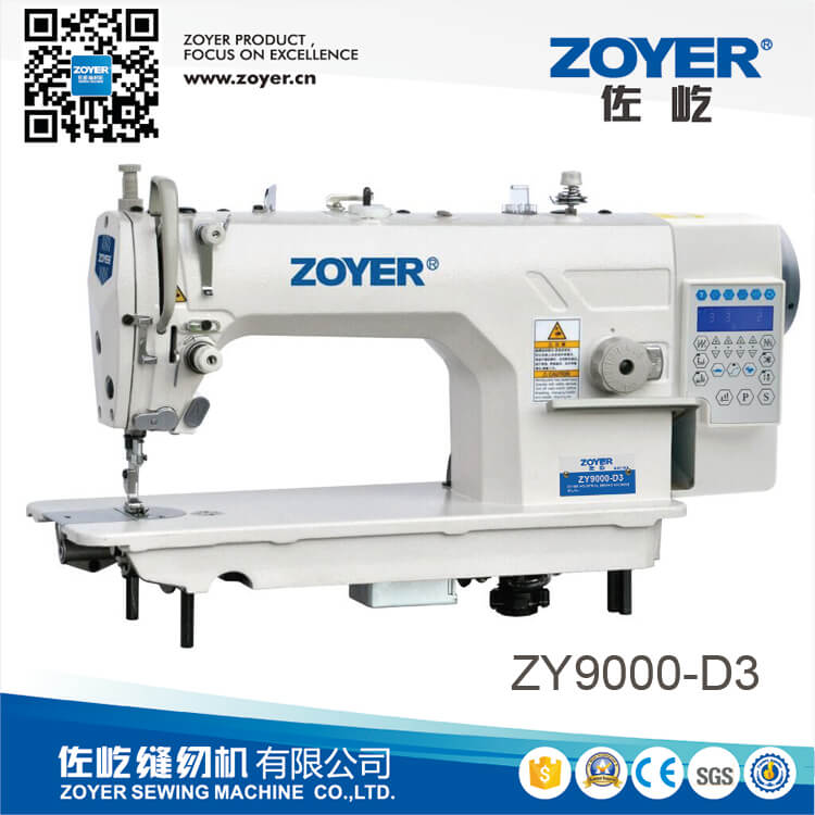 ZY9000-D3 zoyer direct drive auto trimmer high speed lockstitch industrial sewing machine